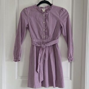 Crewcuts Purple Long Sleeve Bishop Shirt Dress